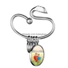 Keychains Bedanyards sublima￧￣o Diy Sublima￧￣o em branco Keychain Golf Club Shape Alloy Heart Round Designer Carteira Bola Carabiner Chave do Carro Anel Dhvx5