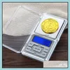 V￤gningsskalor Mini Electronic Digital Scale Jewelry V￤g NCE Pocket Gram LCD Display 500g/0,1 g 200 g/0,01 g med detaljhandelspaketet Dro OTD09