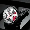 Armbandsur MAN Herrklockor Vattentät Wheel Watch Car Rim Quartz Sports for Men Clock Relogio Masculino Volks