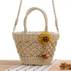 Evening Bags Hollow Hand-carried Messenger Dual-purpose Straw Bag Summer Sunflower Small Woven Fashionable Beach