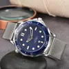 Rostfritt stålklockor för män 2023 Nya herrklockor Alla Dial Work Quartz Watchs Top Luxury Brand Clock Men Fashion Omm01