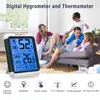 Household Thermometers Thermopro TP55 Indoor Digital Thermometer Hygrometer Touchscreen Backlight Humidity Temperature Sensor Weather Station For Home 230201