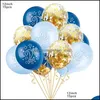 Décoration de fête 15pcs bleu rose 2ème anniversaire ballons en latex 2 ans numéro ballon enfants heureux ballons confettis livraison directe hom dhdgc