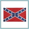 Banner Flags USA Confederate العلم على جانبي Union Union Rebel Star Banners Banners البضائع في الأسهم 5yh H1 Drop Delivery H otljw