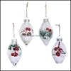 Party Decoration 4Pc Christmas Waterdrop Shape Ornament Xmas Tree Door Wall Hanging Favor Drop Delivery Home Garden Festive Supplies Dhegb
