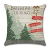 Kissen Weihnachtsbezug Weihnachtsbaum Bauernhof LKW Zeder Rustikal Grau Holzbrett Jahr Home Decor Wohnzimmer Sofa Kissenbezug