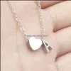 Pendant Necklaces Stainless Steel Necklace 26 Intial Letter Alphabet For Women Gold Color Az Heart Girls Drop Delivery Jewelry Pendan Otxsz