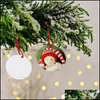 Noel Dekorasyonları 8 Stil Süblimasyon Boş tahtalar Termal Transfer Süslemeleri MDF Yuvarlak Kare Kar Şekli Isı Baskı Ağacı P OT4PQ
