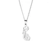 Choker HUHUI Mother Day Necklace For Women Big Belly Expectant Mom Baby Pendant Stainless Steel Jewelry Wife Maternal Family Love Gifts