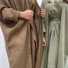 Etniska kläder mode muslim 3 stycken abaya uppsättning för kvinnor solida hösten dubai kalkon arabiska oman marockansk kaftan islamisk fall 230131