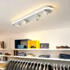 Luzes de teto Lâmpada de trilha LED moderna 325 ° Rotação Spotlight Bedroom Kitchen Sala de estar de fundo Felcle Feltle