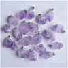 魅力Irregar Amethyst Pillar Natural Stone Chakra Healing Crystal Pendant Diy Necklace Earrings Jewelry Making Drop Defive Dhgarden DH14K