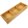 Plates Wooden Snack Serving Tray Compartment Plate Large For Pot Restaurant Vegetable Dinner