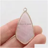 Charms Point Style Turquesa Natural Stone Rose Quartz Pingente