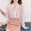 Women's T Shirts Fashion Women's Polka Dot Chiffon Shirt Autumn Professional Long Sleeve Blouse Tops Blusas