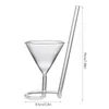 Wine Glasses Vampire Filter Red Glass Long Tail Cocktail Straw Rotating Martini Transparent Cup