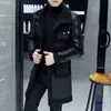 Men's Wool Blends Boutique Boys Fashion Casual SlimFit Mink Liner MediumLength Comfortable Fur AllinOne Trend Large Size Jacket 230201