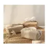 Caixas de len￧os de papel guardanapos de linho de linho de algod￣o Caixa de arte simples de guardanapo de mesa de mesa dom￩stica sala de estar decora￧￣o de armazenamento de armazenamento Po Prop dhh8e