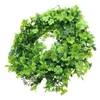 Dekorativer Blumenkranz, St. Patricks Day, grüne Türdekoration, vordere Girlande, grüne Kränze, Kleeblatt-Kleeblätter