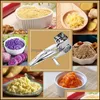 Obst Gem￼sewerkzeuge rotierende K￤se Reibe Edelstahl Slicer Sch￤ler Hand rotatable Ingwer Werkzeug Kartoffelfaden Tempers Kitch DHTJB