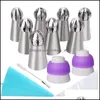 Baking Pastry Tools Torch Cream Nozzle Icing Pi Set Bag Diy Reusable Lightweight Kit For Kitchen Cake Making Elements Drop Deliver Dhikr