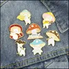 Pines Broches Gatos Concierto Solapa Pin Hongo Esmalte Insignias Mujeres en mochila Mini Hijab Pines Lindo Broche decorativo Entrega de gota Otuwe