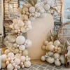 Autres fournitures de fête d'événement Kit d'arc de guirlande de ballons beiges avec Globos d'abricot blanc nu pour fiançailles mariage baby shower anniversaire Boho décoration 230131