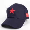 Bollmössor Summer Men och Women's Baseball Cap High Quality Red Five Pointed Star National Flag Brodery Baseball Cap Sun Shading Hats G230201