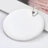 Encantos MYLONGINGCHARM 50 peças espelho polido etiqueta redonda em branco em diferentes tamanhos pulseira de aço inoxidável chaveiro 230131174q