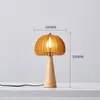 Bordslampor japansk timmerlampa vardagsrum sovrum studie retro hemvist pumpa fast trä modern kreativ skrivbordsdekoration