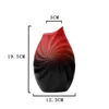 Vasos vaso de estilo europeu simples e moderno decoração caseira decoração vermelha gradiente preto gradiente fosco de cerâmica Arranjo