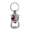 Llaveros Lanyards Térmico Transter Sublimación Abridor de botellas en blanco Llaveros Diy Oval Ronda Aleación Sier Diseñador Joyas Llavero Dhn3A