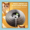 Jouets pour chats Funny Pet Scratching Board Forme ronde Pliant litière ondulée Grandes griffes et outil de démangeaisons Chats Drop Livraison Accueil Garde Dhyo6