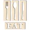 Dinnerware Sets 1 Set Of Eat Sign Kitchen Utensils Wall Farmhouse Decor For Home Restaurant