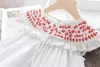 Dziewczyna ES 2020 Nowe letnie dziewczyny haftowane bawełniane kamizelki kamizelki impreza księżniczka sukienka dla dzieci Dziecięce odzież 0131