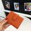 Top 7A Classic Designer Togo Card Holder WOEMN Мягкая воловья кожа Epsom Натуральная кожа 19 цветов Простые короткие кошельки Карман для монет