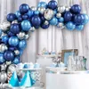 Andere evenementenfeestjes 78 stks Metallic Navy Blue Latex Balloon Garland Arch Kit Silver Star Foil Ballons voor bruiloft Verjaardag Baby Shower Decor 230131