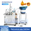 ZONESUN Automatische Induktions-Pfropfeinführmaschine, Aluminiumfolienauskleidung, Kunststoffflaschendeckel, Verpackung, Vibrationszufuhr ZS-WIM01