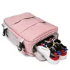 Förvaringspåsar Kvinnor reser ryggsäck vattenavvisande anti-stöld stilfull dagpackväska med bagageband USB-laddningsport