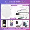 12V/24V Tuya App Wi -Fi RGBIC LED Neon Light Light Praca z Alexa Control 3/5M Neon Znak dla domowej dynamicznej oświetlenia dekoracji