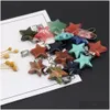 Charms Natural Crystal Five Point Star Shape Stone Handmade Pendants For Necklace Earrings Jewelry Making Drop Delivery Findi Dhgarden Dhen2