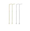 Hoop Earrings & Huggie Stainless Steel 6pcs 7cm Long Chain Antiallergic Unfading Connector 2 Colors DIY Stud Fashion Jewelry Lead/Nickle Fre