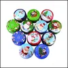 Andra festliga festf￶rs￶rjningar s￶ta Xmas tinplatta Box Christmas Santa Snowman Elk Print Candy Tea Candle Aromatherapy Jar Colorf Gif DH4NZ
