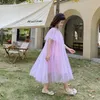 Fille es été nouveau 2022 filles maille princesse enfants Style coréen vêtements à la mode enfants mignon robe #6924 0131