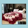 Coperte Super Soft Warm Soffice Coperta ponderata Doppio strato Raschel Mink per letto Biancheria invernale Thick1 Drop Delivery Home Garden Tex Dh4Rb