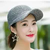 Boll Caps New Fashion Hollow Sequin Baseball Cap Women Girls ANTI UV Breattable Mesh Hat Outdoor Sports Caps Snapback Hat Sun Hat G230201