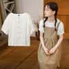 Mädchen es Kinder Hosenträger 2022 Neue Mädchen Baumwolle Midi Mode Teen Kleid Kann Stickerei T-shirt Kinder Sommer Kleidung #6261 0131