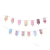 Party Decoration Set Ice Cream Banners Favors Birthday Decorationsparty Drop Delivery Home Garden Festive Supplies Event Dhzkc