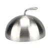 Andra köksverktyg 20242628cm rostfritt stål biff täcke teppanyaki kupol maträtt lock hem rund oljesäker måltid matlagning 230201