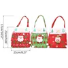 Decorazioni natalizie Bambini Goodiebag Borse per caramelle non tessute 3PCS Babbo Natale / Pupazzo di neve Borsa regalo per bambini Calze per le vacanze della ragazza del ragazzo del bambino